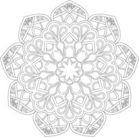 Mandala line art Design on white Background vector