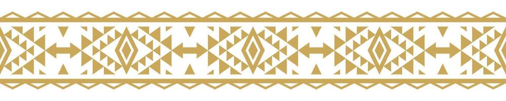 Ethnic Border Aztec Inspired Geometric Pattern Design for Textile, Fabric, and Decorative Carpet. vector
