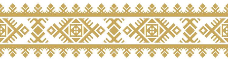 Ethnic Border Pattern Aztec Inspired Geometric Motifs for Textile Design. vector