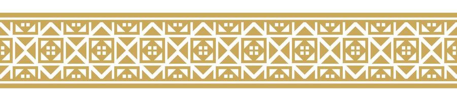 Geometric Aztec Ethnic Border Tribal Inspired Frame for Decorative Use. vector