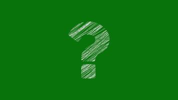 Question Mark With Scribble Texture video