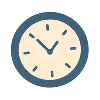 Time Clock Wall Flat Style vector