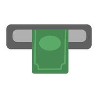 Automated teller machine or ATM withdraw vector