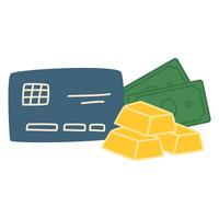 Wealth and investment concept. Payment and transaction concept vector