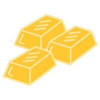 Assets and valuables Gold bar icon vector