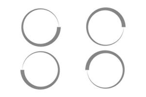 Progress circular icon. Stripes around the circle logo countdown. vector