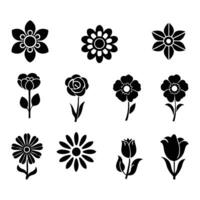 Elegant Line Art Floral Designs Simple and Intricate Flower Patterns. vector