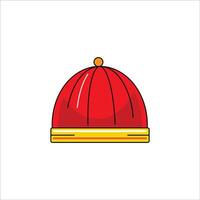 red hat icon in flat style on white background vector