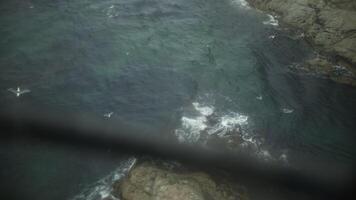 View of ocean waves from a height video