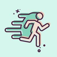 Icon Run. related to Speed symbol. MBE style. design editable vector