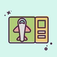 Icon Ticket. related to Travel symbol. MBE style. design editable vector