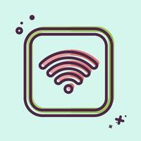 Icon Wifi. related to Public symbol. MBE style. design editable vector