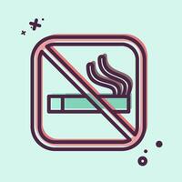 Icon No Smoking. related to Public symbol. MBE style. design editable vector