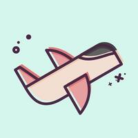 Icon Airplane. related to Hobbies symbol. MBE style. design editable vector