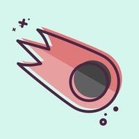Icon Comet. related to Speed symbol. MBE style. design editable vector