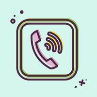 Icon Phone. related to Public symbol. MBE style. design editable vector
