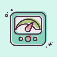 Icon Measure. related to Speed symbol. MBE style. design editable vector