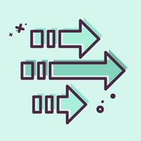 Icon Arrows. related to Speed symbol. MBE style. design editable vector