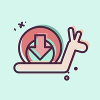 Icon Slow. related to Speed symbol. MBE style. design editable vector