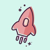 Icon Rocket. related to Speed symbol. MBE style. design editable vector