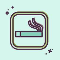 Icon Smoking Area. related to Public symbol. MBE style. design editable vector
