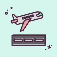 Icon To Take Off. related to Travel symbol. MBE style. design editable vector