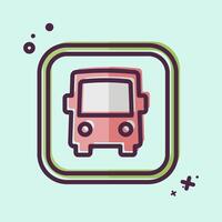 Icon Bus. related to Public symbol. MBE style. design editable vector