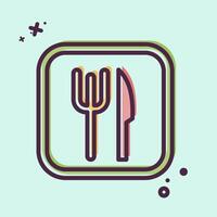 Icon Restaurant. related to Public symbol. MBE style. design editable vector