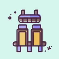 Icon Terminal Builder. related to Travel symbol. MBE style. design editable vector