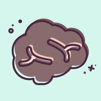 Icon Brain. related to Healthcare symbol. MBE style. design editable vector
