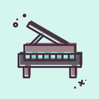 Icon Piano. related to Hobbies symbol. MBE style. design editable vector