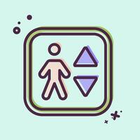 Icon Elevator. related to Public symbol. MBE style. design editable vector