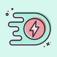 Icon Boost. related to Speed symbol. MBE style. design editable vector