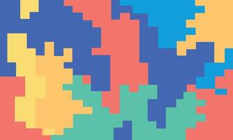 Pixel art camouflage design merges the precision of digital art with the organic allure of natural patterns, creating a visually captivating fusion. vector