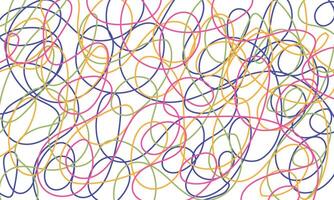 abstract confusion colorful background, wool tangled concept vector