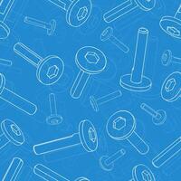 Mechanical engineering drawings on blue background. Cutter, assembly tool with replaceable multi-faceted plate. Technical Design. Cover. Blueprint. illustration vector