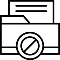 Banned Line Icon Design vector