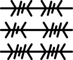 Barbed Wire Icon Design vector