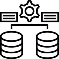 Database Line Icon Designs vector