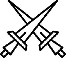 Swords Line Icon Design vector