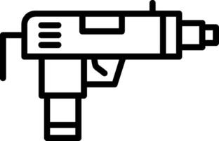 Gun Line Icon Design vector