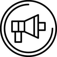 Megaphone Line Icon Design vector