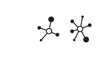 Hub networks connections system symbol line icon. Molecule or atom structure, communications social media contacts. Abstract share or business infrastructure. vector