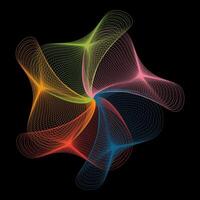 Harmonograph drawings. Contemporary art. Abstract geometric element. Mathematical chaos, spirograph vector