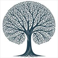 Timeless Tree of Life Silhouette Artwork vector