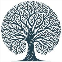 Ancient Wisdom Tree of Life Silhouette vector