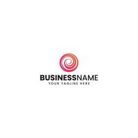 Techy spiral waves logo design vector