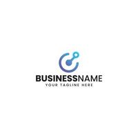 Simple Connecting Tech Logo Design vector