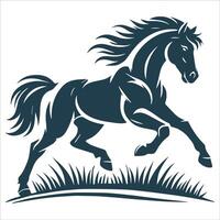 Elegant Stallion Silhouette Art vector