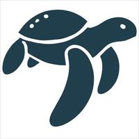 Floating Turtle Silhouette Design vector